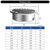 Прочная круглая крышка вентиляционного отверстия софита из нержавеющей стали с жалюзийной решеткой, портативный аксессуар для вентиляции гаража и квартиры