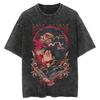 Attack on Titan Mens and Womens Washed TShirt Eren Yeager Summer Anime  Cotton Tee Retro Distressed Yk Short Sleeve Top