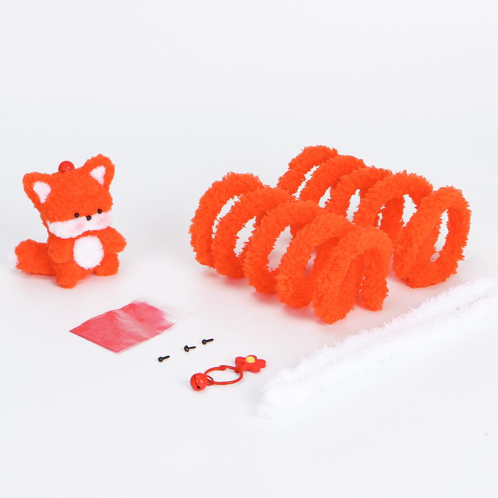 Cute Fox Animal Plush Pipe Cleaners DIY Crafts Kit for Creative DIY Birthday Gift Home Decoration Crafting Supplies for Beginner