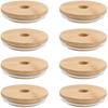 Mason Jar Lids Bamboo Wood Lids Straw Lid With Glass Hole Cup Covers Sealing Cover