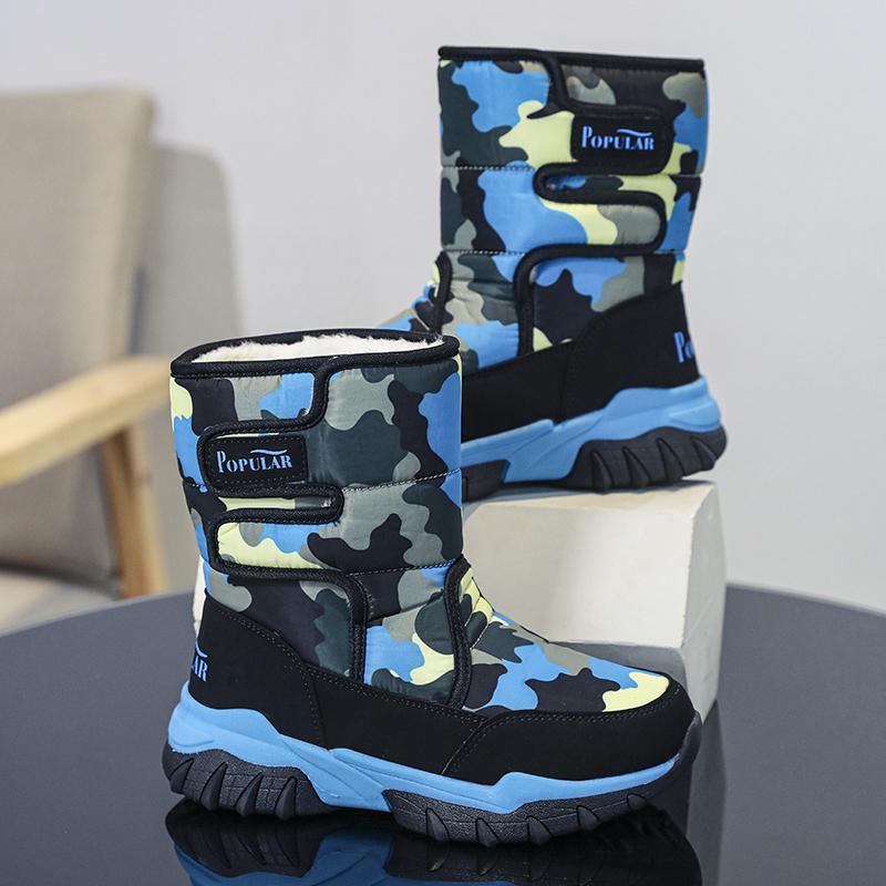 2024 Осень-Зима Мальчики/Девочки Уличные Теплые Детские Зимние Сапоги Большие Размеры 31-40