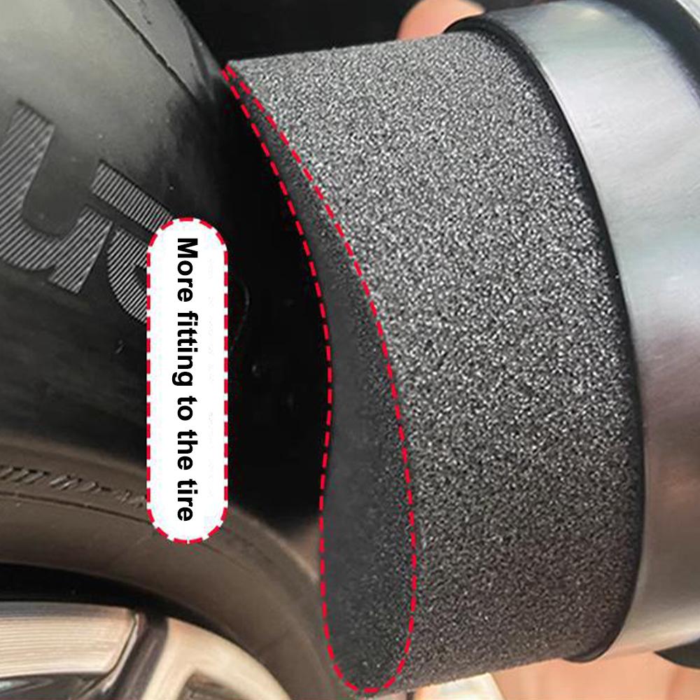 Полировка колес автомобиля Вощение Изогнутая губка для шин Щетка с чехлом Очистка шин Контурная правка Аппликатор Подушечки Автомобильные аксессуары