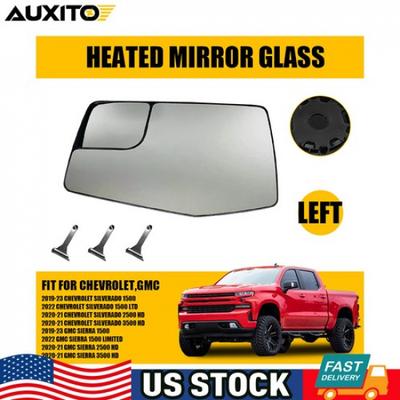 Зеркальное стекло с подогревом Левое Для 19- Chevrolet Silverado 1500 GMC Sierra 1500 N