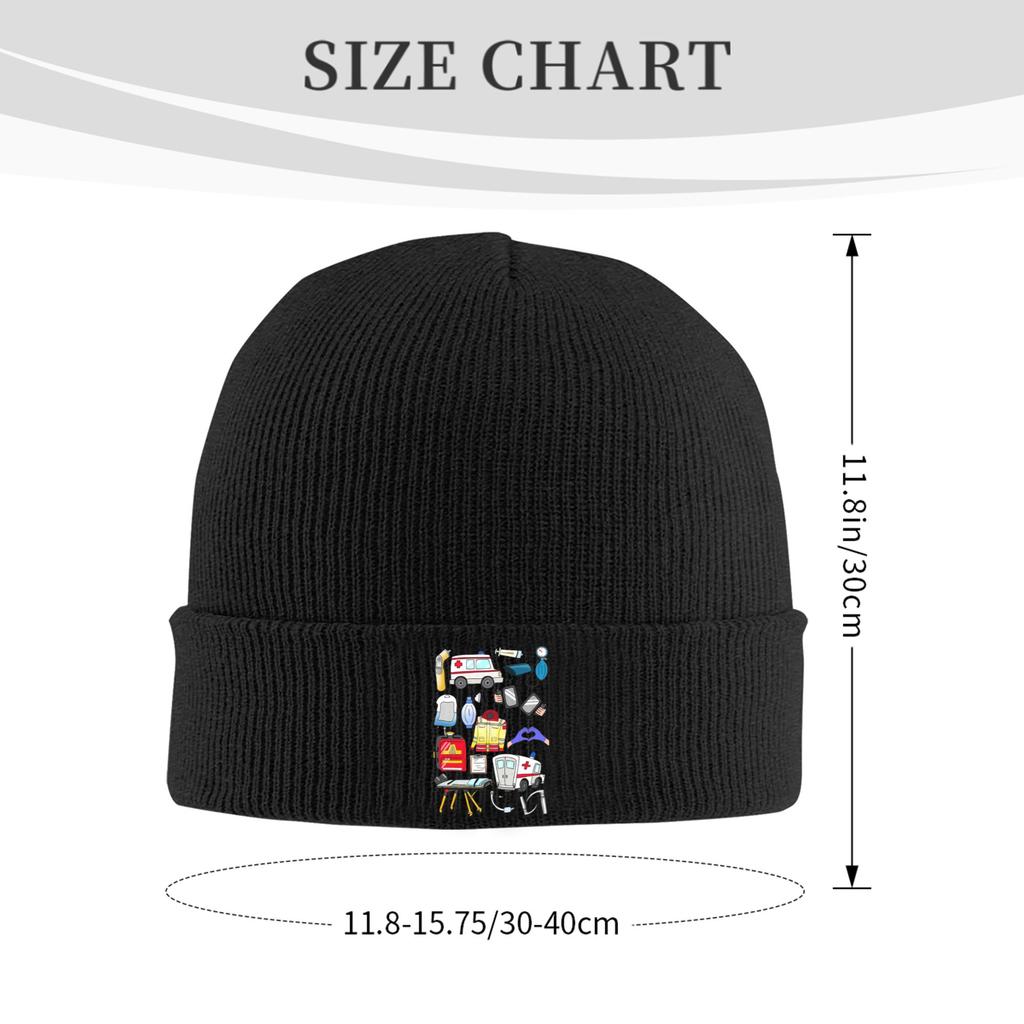 Парамедик Теплая вязаная шапка Зимняя вязаная шапка-бини Шапка-чулок Шапки-бини Хип-хоп кепки для унисекс
