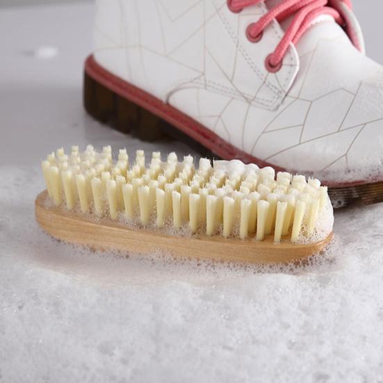 Щетка для чистки Мягкая щетина Удобная рукоятка Деревянная ручка Портативная щетка для мытья Мягкий чистящий инструмент