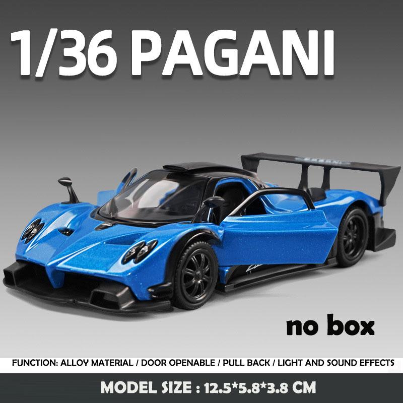 Diecast 1:36 Pagani Zinda R Sports Car Model Simulation Alloy Pull Back Toy Car Model Toy Vehicle Children Boy Birthday Gift