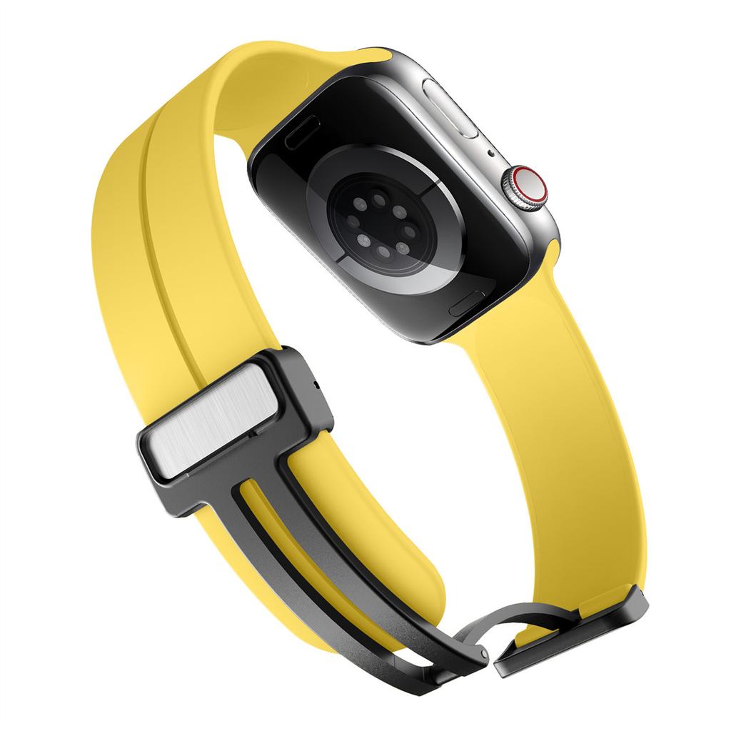 Strap For Apple watch bands 44mm 45mm 40mm 41mm 46mm 49mm Magnetic Silicone correa Bracelet iWatch Series 11 10 8 se 9 ultra 2 3