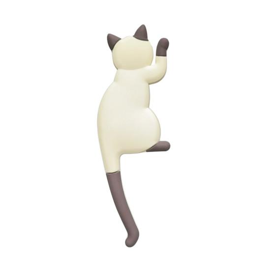 Наклейка на холодильник с крючком, высокая прочность, 3D, реалистичный дизайн с изображением мультяшного кота, декоративная наклейка на холодильник, аксессуар для холодильника