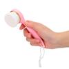 Long Handle Soft Manual Face Cleaning Brush Facial Care Massager Brush Pink