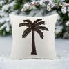Стильная подушка с вышивкой в виде пальмы - Идеально подходит для домашнего декора и помещений в пляжной тематике, добавляет тропический шарм
