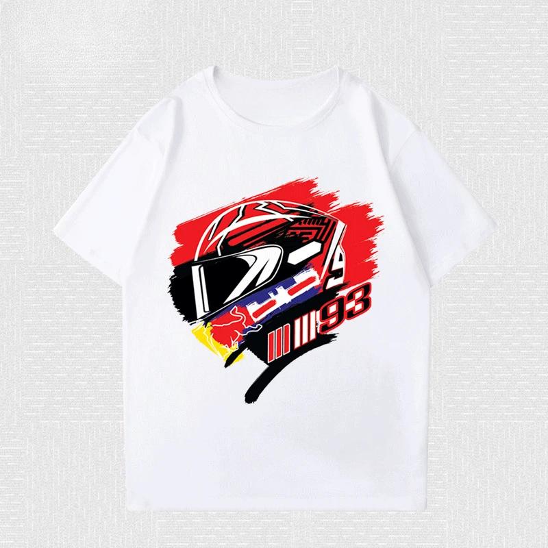 2025 Summer New MOTO93 Men Marquez Motorcycle Memorial T-Shirt Racing Suit Motorcycle Suit Cotton Short-sleeved Unseix T-shirt