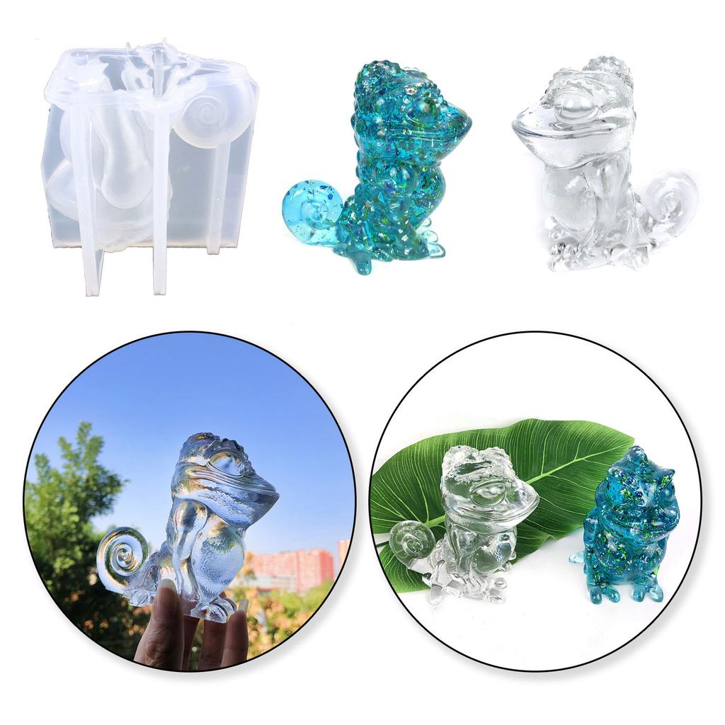 3D Форма для силикона «Ящерицы» Сделай сам Ручная работа Домашнее искусство Украшение Орнамент Форма для эпоксидной смолы Изготовление животных Гипсовая форма