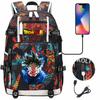 Рюкзак Dragon Ball USB с Гоку для Подростков Студентов Мальчиков Девочек Повседневный Большой Емкости Дорожный Ежедневный Рюкзак