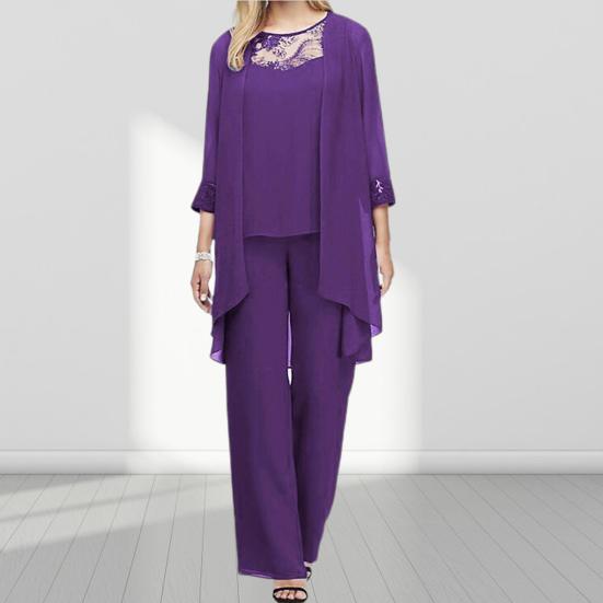 1 комплект, кардиган, жилет, брюки, кружевной лоскутный женский облегающий вязаный крючком деловой комплект, уличная одежда