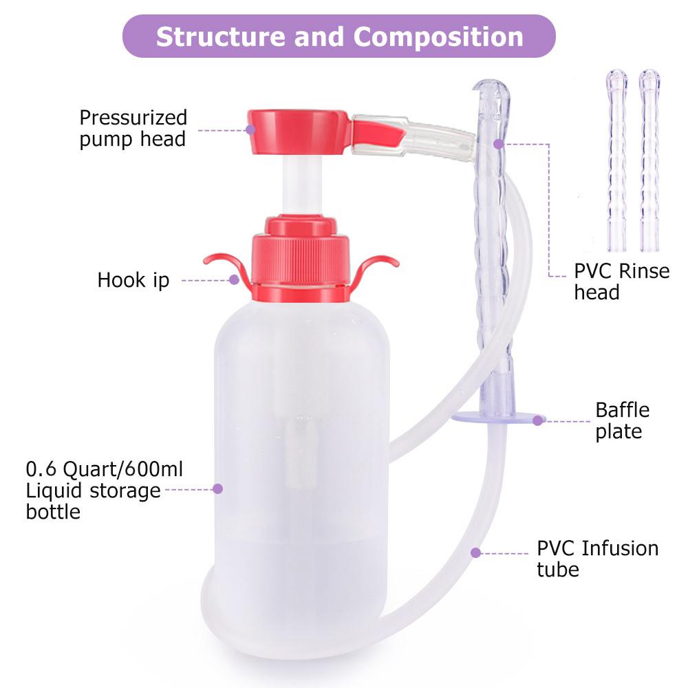 Medical Vaginal Clearner Anal Douche Enema Ass Anus Cleaning Syringe Washing Irrigator Clean Vagina Device