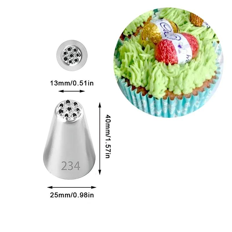 1/5pcs Cake Grass Cream Decoration Tips Set Nozzle Cupcake Head Cake Decorating Tools Pastry Tools Stainless Steel Piping Icing