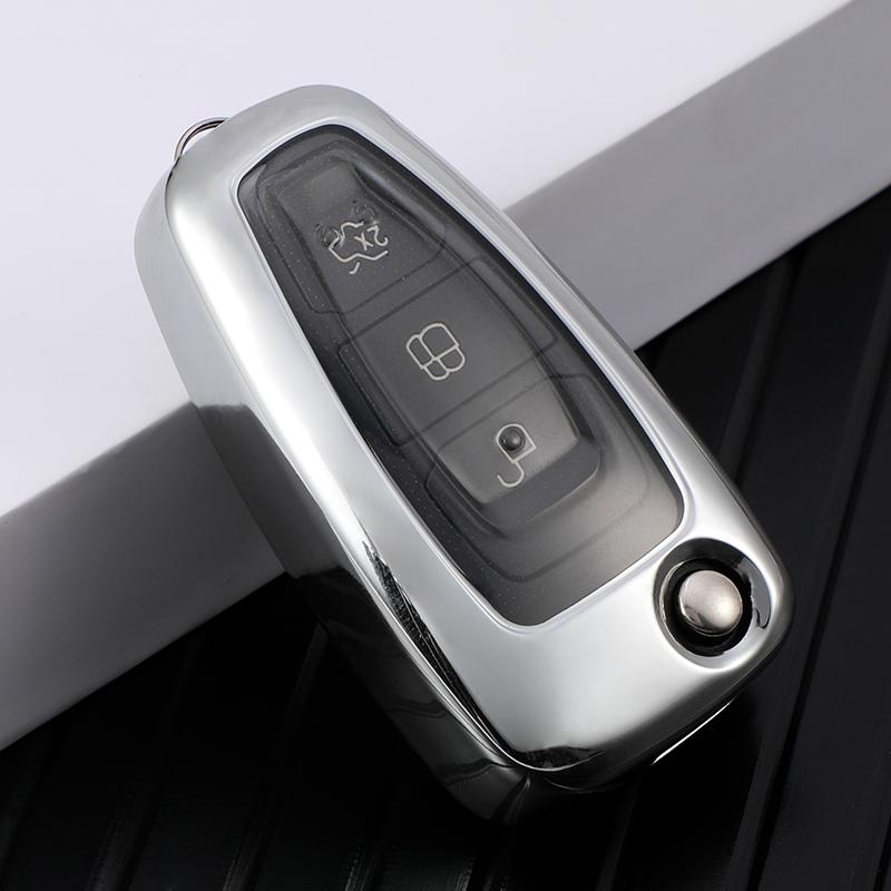 Автомобильный складной откидной чехол для ключей, чехол для Ford Focus 2 3 MK3 ST RS Ecosport Kuga Escape Fiesta Fold C-Max S-Max Mondeo, аксессуары