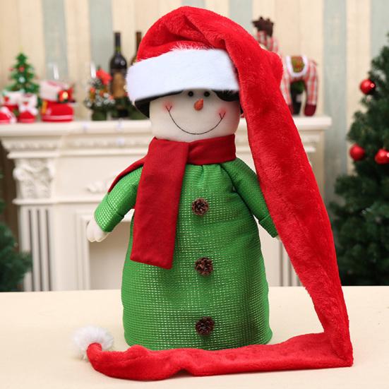 Long Christmas Santa Hat for Adults Plush Xmas Claus Hats with