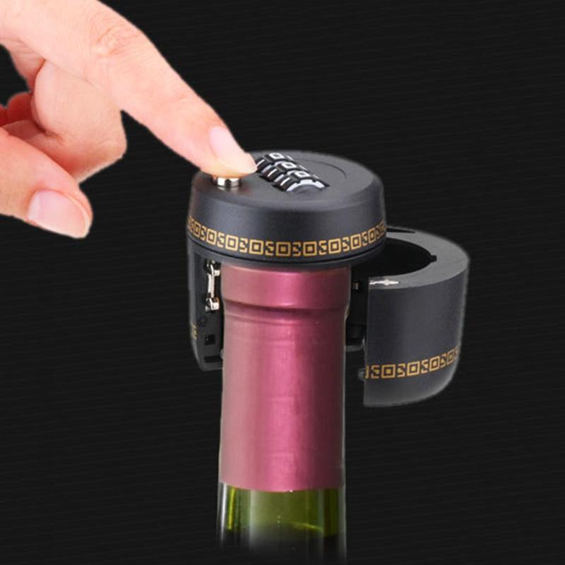 New Plastic Bottle Password Lock Combination Lock Wine Stopper Vacuum Plug Device Fechadura Picks