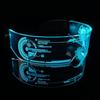 LED Rave Glasses Space Sunglasses 7 Colors Flashing Comfortable Fit Ultralight Multi-color Light-up Goggles Eyewear