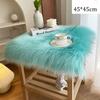 45*45cm Display Dressing Table Mat Fluffy Shaggy Fur Rugs Sofa Pillow Cushion Seat Cushion Pad