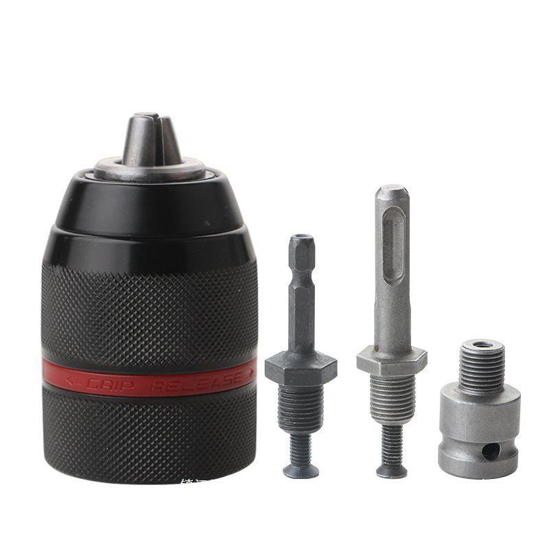 13mm Self-Locking Ratchet Metal Drill Chuck Adapter for Electric to Hand Drill Conversion