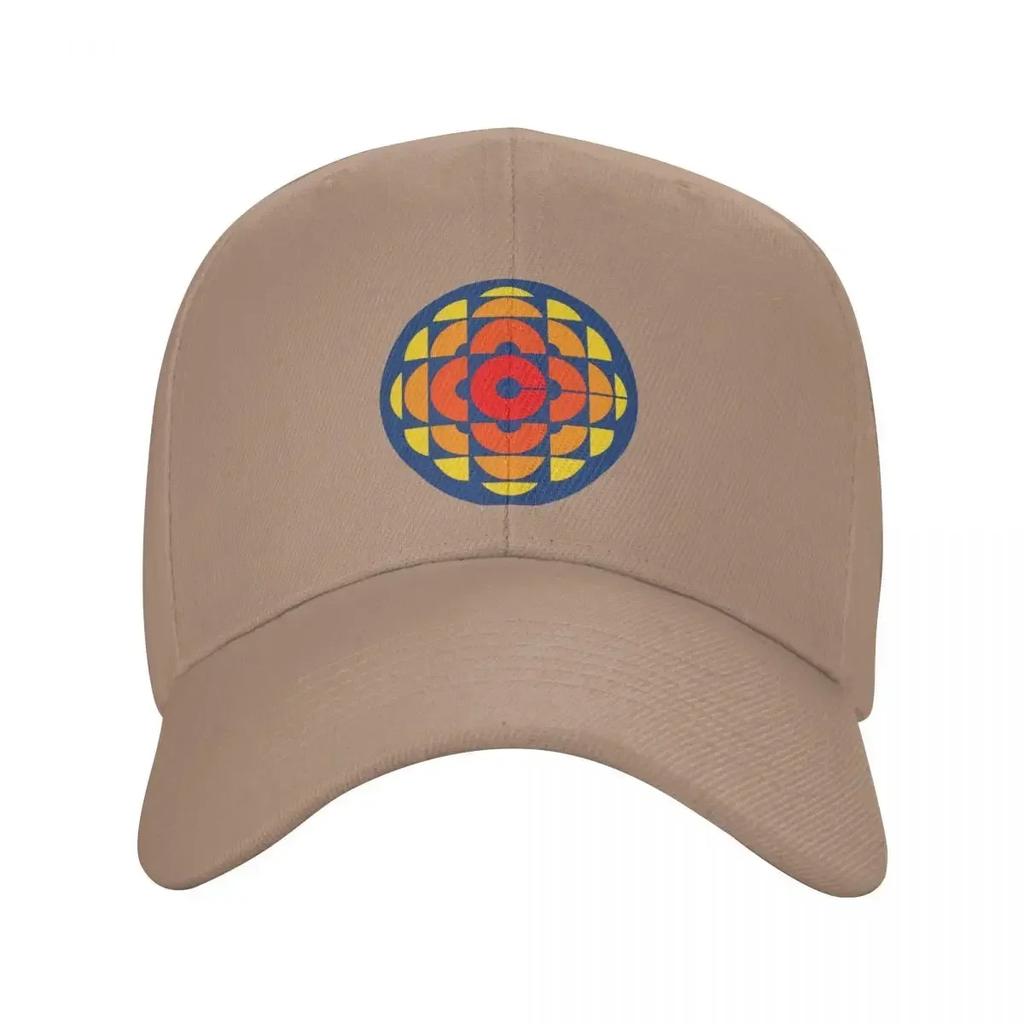 Old Canadian Broadcasting logo blue background Baseball Cap tea Hat Big Size Hat Golf Hat Unisex Womens Unisexs