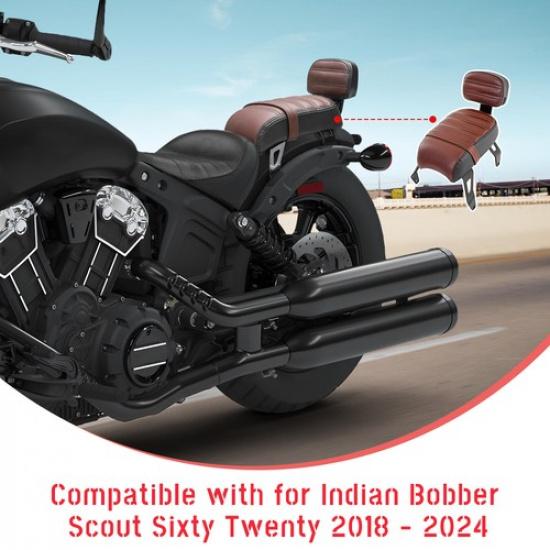 Passenger Seat Rear Seat Backrest Sissy Bar For Indian Scout Bobber 2018-2024 23