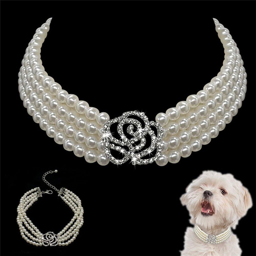 Pearl Pendant Dog Chain For Cat and Dog Jewelry Dog Necklace Pet Collar Cat Jewelry Pet Supplies