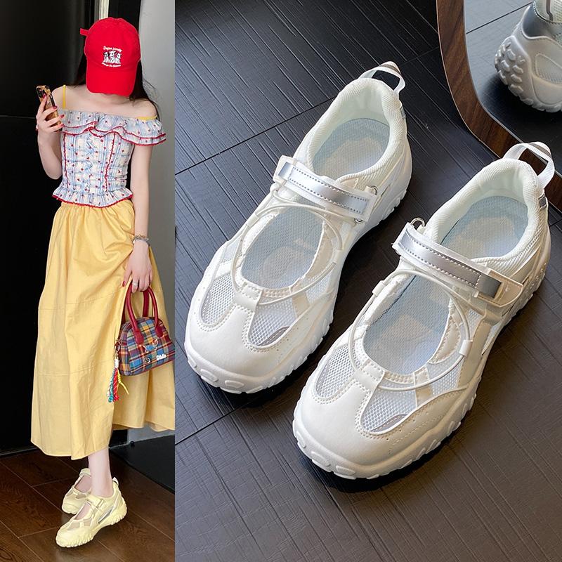Женская кепка Mary Jane 2026 Новая Осень Thi Bot Увеличивающая Высоту Волшебная Лента Повседневные Кеды zapatillas de mujer