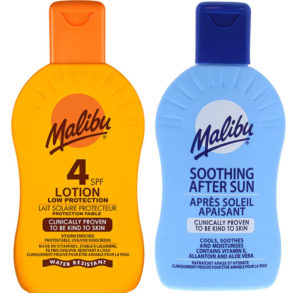 Malibu SPF4 Protective Balm 200ml + After Sun Balm 200ml