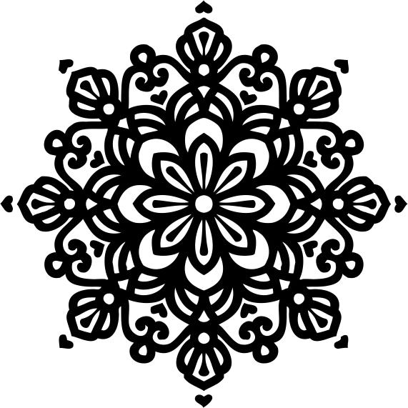 Printtoo Цветочный узор мандалы Круглый штамп «сделай сам» Деревянные резиновые штампы-2 дюйма