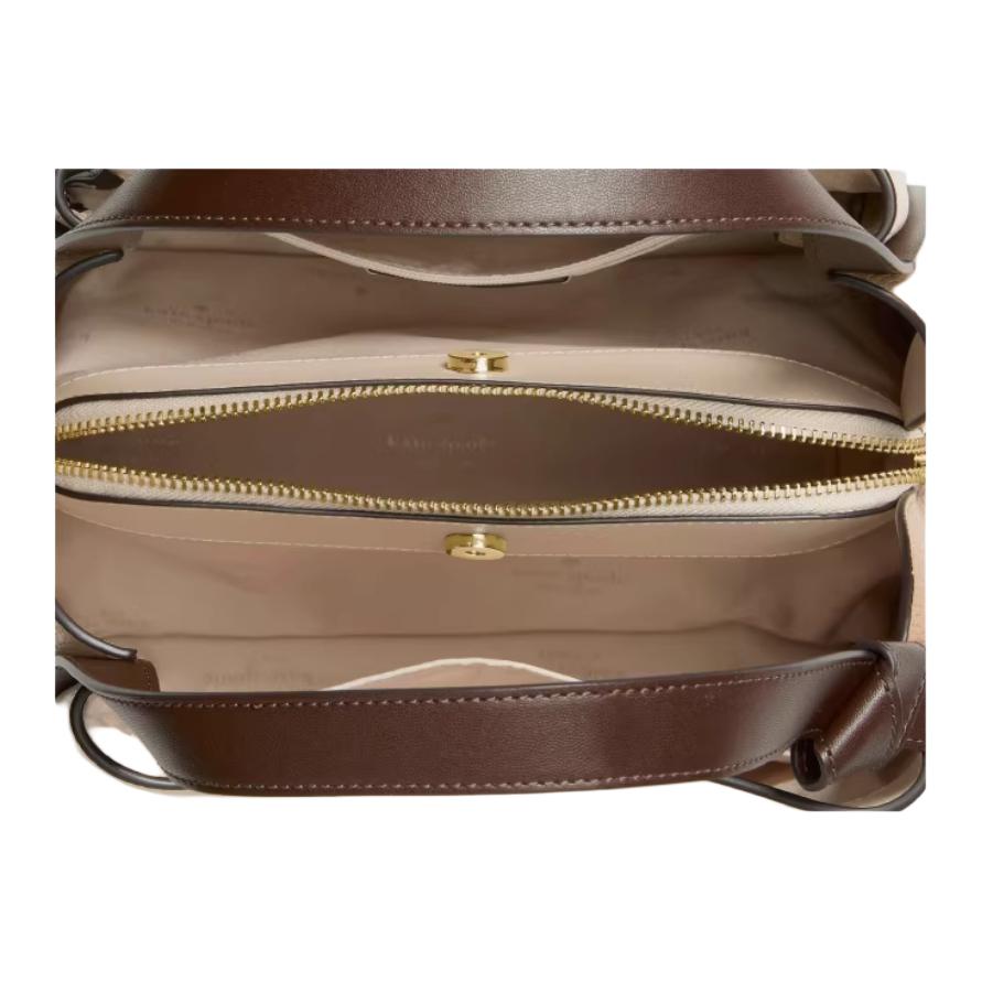 Kate Spade Knott Light Gold Hardware Leather Tote Bag Women tote bags Cream KM664-960