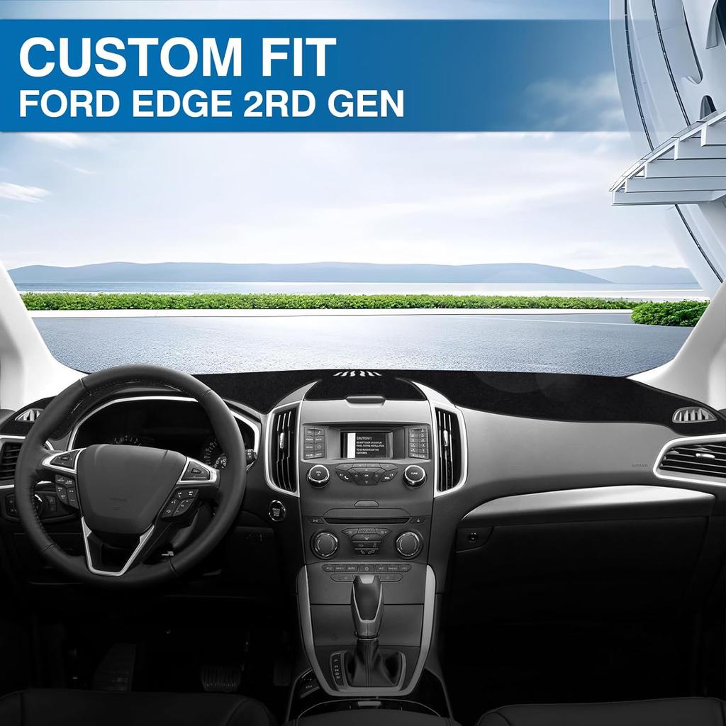 KUST Коврик на приборную панель автомобиля для Ford Edge 2015-2024 Нескользящий коврик на приборную панель для левостороннего вождения, внутренний коврик для Ford Edge Аксессуары Custom Fit Dash