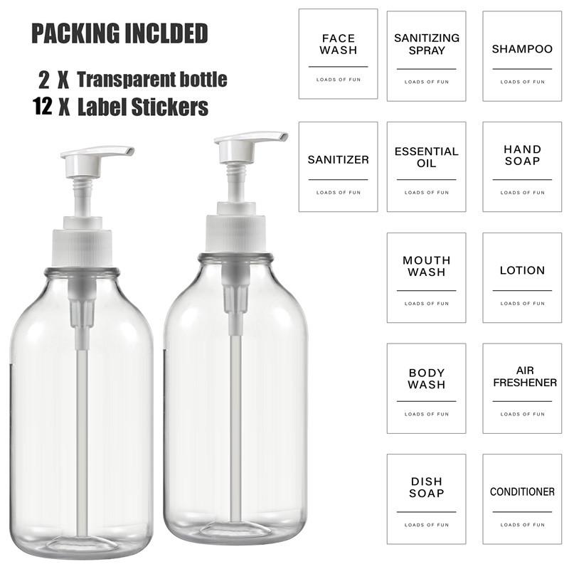 Диспенсер для шампуня и кондиционера настенный 500 мл многоразовый флакон для мыла для ванны лосьон для душа мыло дозатор для ванной комнаты