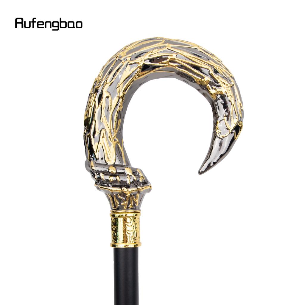 Золотисто-черная трость в стиле стимпанк U, модная трость для ходьбы, роскошный джентльменский посох с набалдашником, трость для ходьбы 92 см