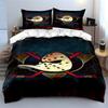 Hockey Mask Duck with Crossed Sticks Print Bedding Set Duvet Cover Pillowcases (1* Duvet Cover 2* Pillowcases Do Not Include Comforter)