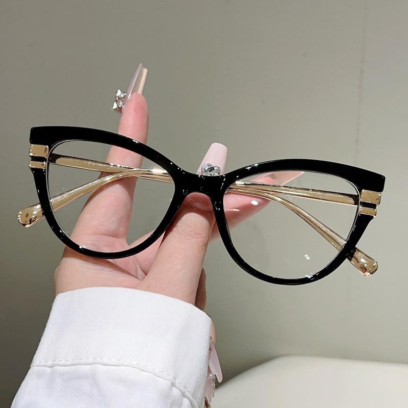 Vintage Cat Eye Anti Blue Light Optical Lens Glasses Women Luxury Myopia Customize Prescription Photochromic Eye Glasses Frames
