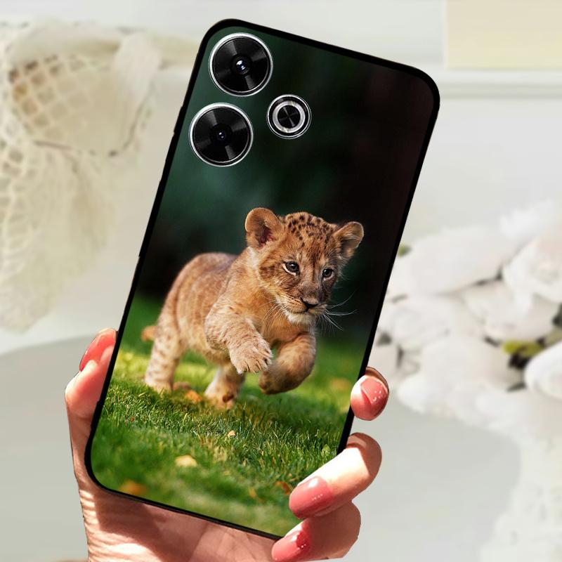 Чехол для Xiaomi Redmi 13 Модный Рисунок Матовое Покрытие Мягкий Силикон ТПУ Чехол для Телефона Для Xiaomi Poco M6 4G Ударопрочный Корпус Fundas