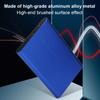 USB2.0 Aluminum Alloy Brushed Mobile Hard Disk Box with Shockproof for 2.5inch SATA HDD SSD Blue  (Not Inclube Hard