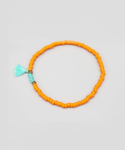 Браслет с кисточками и бусинами Bonbeau Ethnic Color, Браслет с акцентными бусинами, 6 цветов
