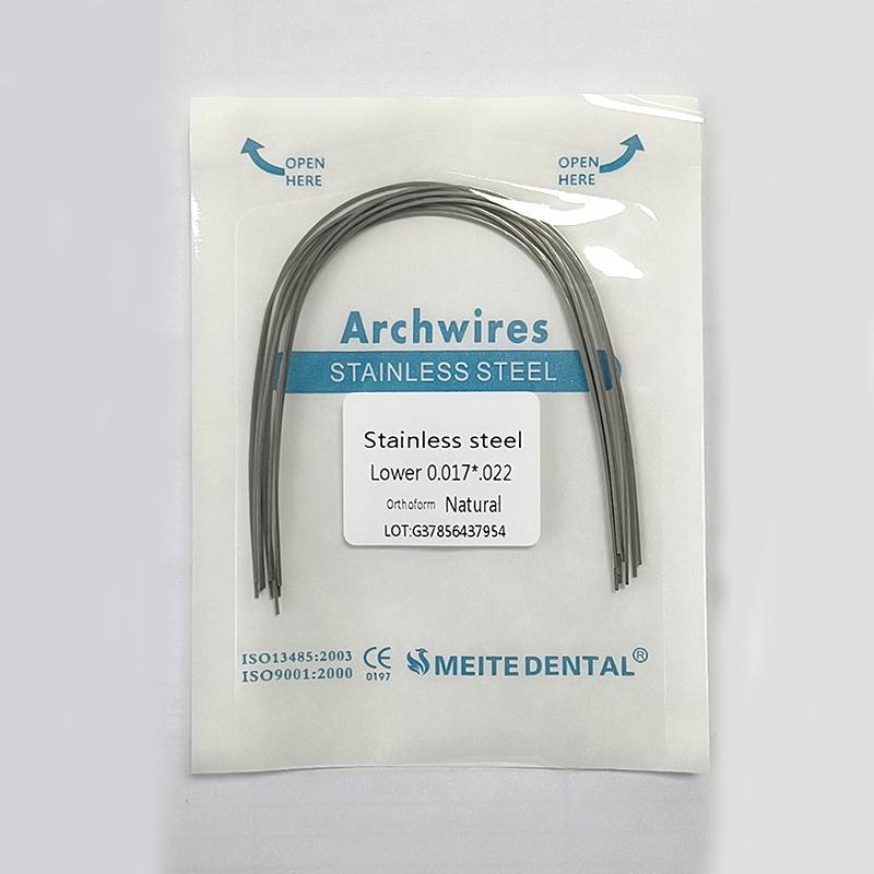 10pack/100pcs Stainless Steel Archwires Natural Form Rectangular Wires 16x16 - 21x25