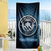 Manchester City Customize Text Beach Towel Soft Durable Quick-Dry Portable for SwimmingBeachCamping Travel Beach AccessoriesGym