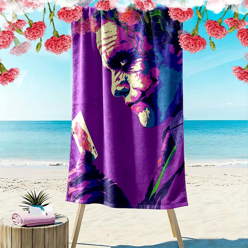 1pc JOKER Beach Towel Ideal Birthday Gift For Family, A Vibrant Beach Towel Suitable for Outdoor Activities