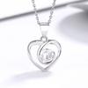 Модная подвеска в форме сердца из стерлингового серебра S925 с натуральным кристаллом циркония, женское короткое ожерелье на ключицу