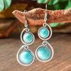 Популярные бирюзовые серьги женские этнический ветер ухо богемные длинные аксессуары Иу