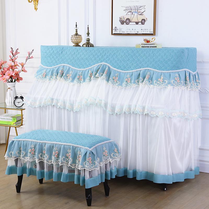 Полный комплект, утолщенный кружевной чехол для пианино, европейский минималистичный и практичный футляр для пианино, корейский стиль, сельская пылезащитная драпировка Цинь