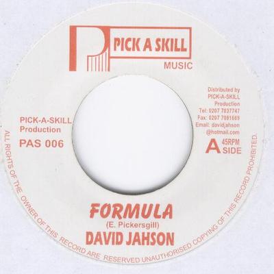 7-дюймовая пластинка DAVID JAHSON JERRY LIONS Formula High Grade Dub PAS006 Pick A Skill Mu UK Reggae Ska Dub Б/у