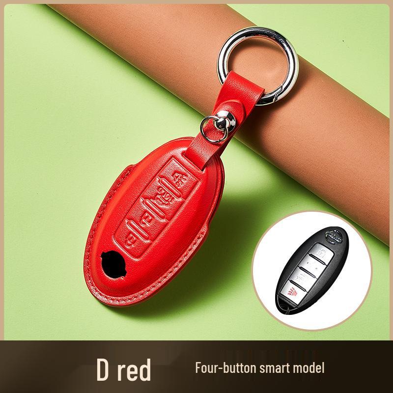 Ключница из коровьей кожи растительного дубления для ключа от автомобиля New Sylphy Murano, ручная работа, дизайн с пряжкой для мужчин