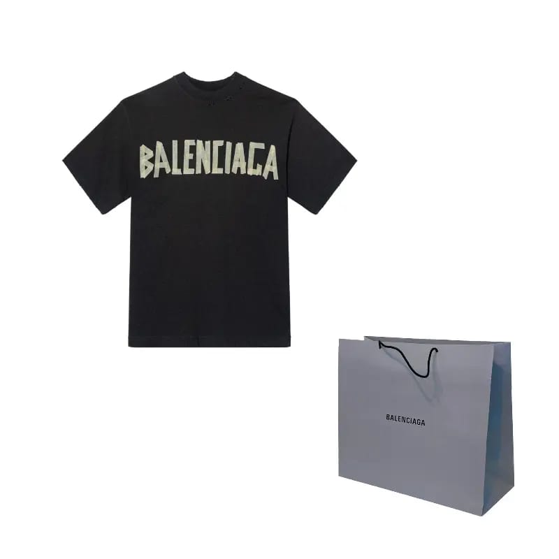 Balenciaga ТИП ТЕЙП SS24 Футболка Обычная посадка Мужская Темно-серый 739784TOVA98519